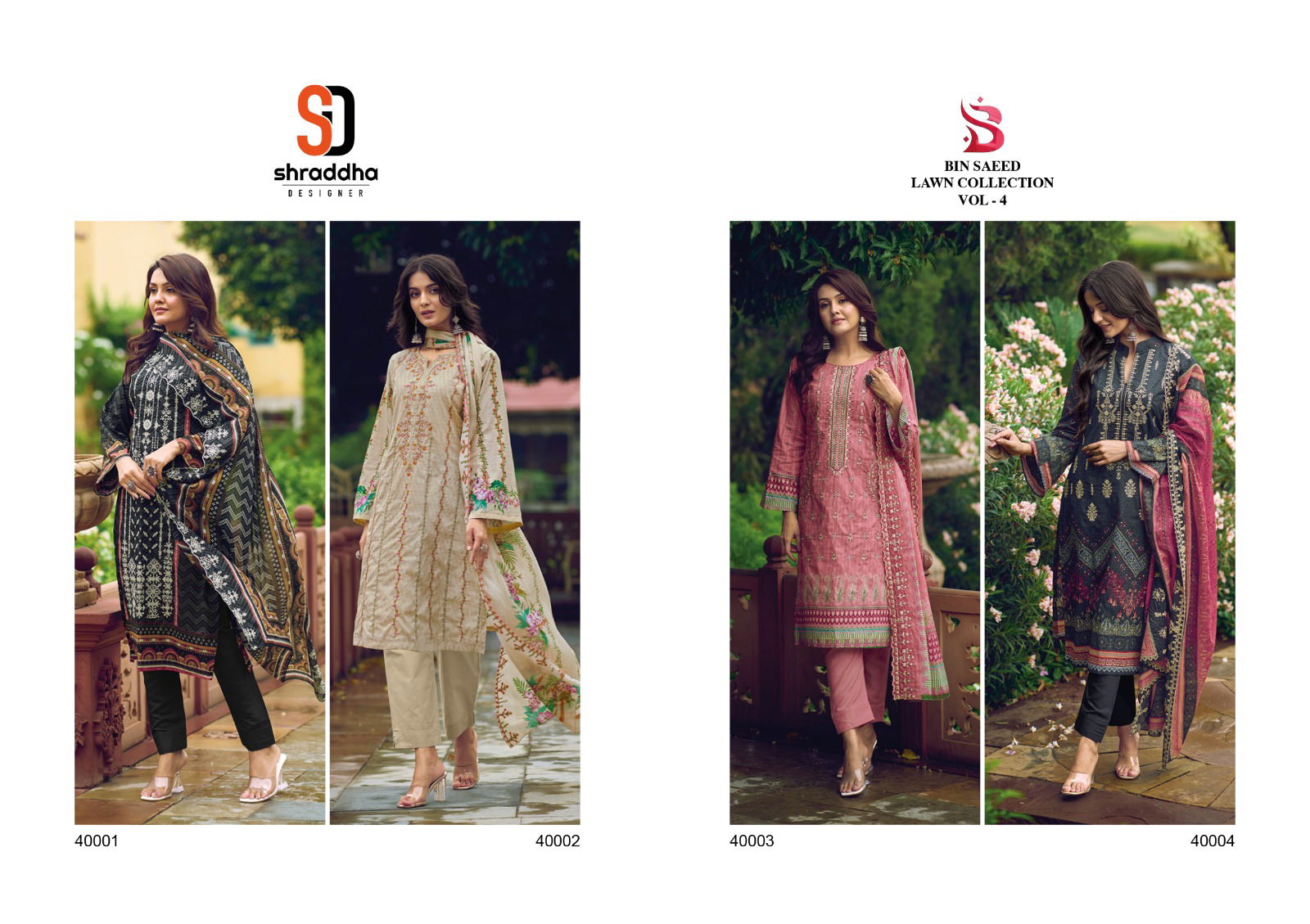 Bin Saeed Lawn Collection Vol 4 By Shraddha Pakistani Suits

